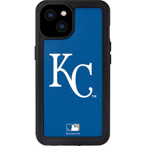 MLB Kansas City Royals - Solid Distressed iPhone 15 Plus Waterproof Case