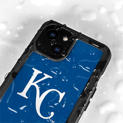 MLB Kansas City Royals - Solid Distressed iPhone 15 Plus Waterproof Case