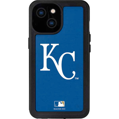 MLB Kansas City Royals - Solid Distressed iPhone 15 Waterproof Case