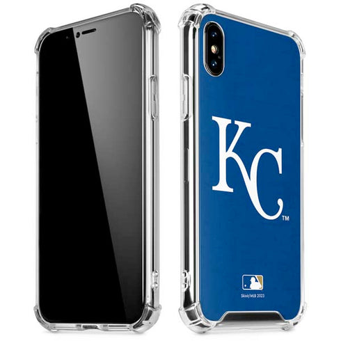MLB Kansas City Royals - Solid Distressed iPhone XS Max Clear Case