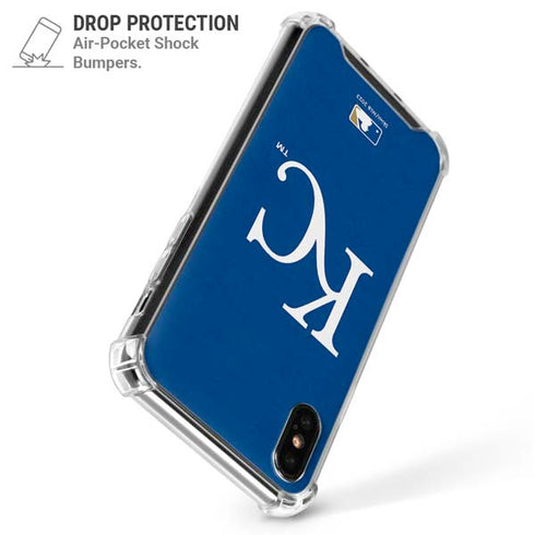 MLB Kansas City Royals - Solid Distressed iPhone XS Max Clear Case