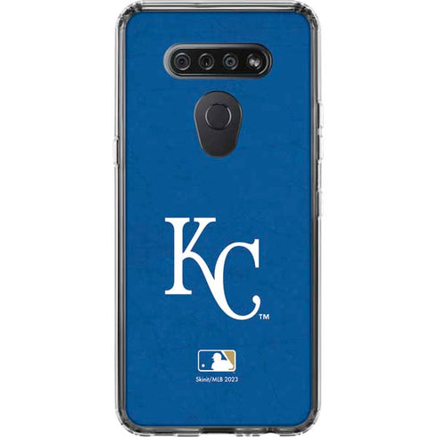 MLB Kansas City Royals - Solid Distressed LG K51/Q51 Clear Case