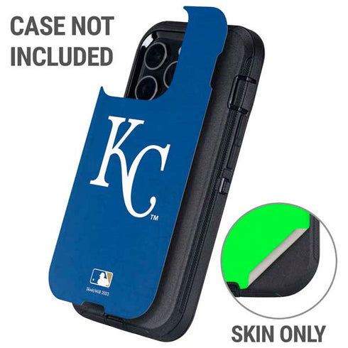 MLB Kansas City Royals - Solid Distressed Otterbox Defender iPhone Skin