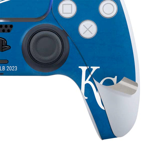 MLB Kansas City Royals - Solid Distressed PS5 Slim Digital Edition Bundle Skin