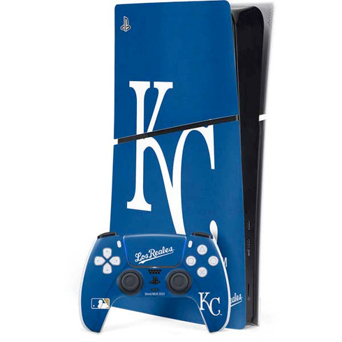 MLB Kansas City Royals - Solid Distressed PS5 Slim Digital Edition Console Skin
