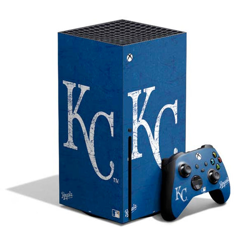 MLB Kansas City Royals - Solid Distressed Xbox Series X Bundle Skin