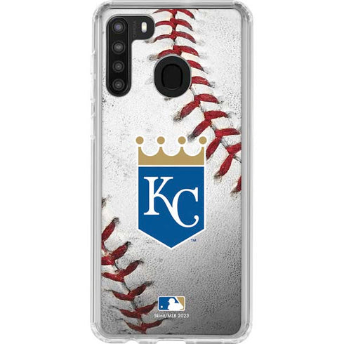 MLB Kansas City Royals Game Ball Galaxy A21 Clear Case