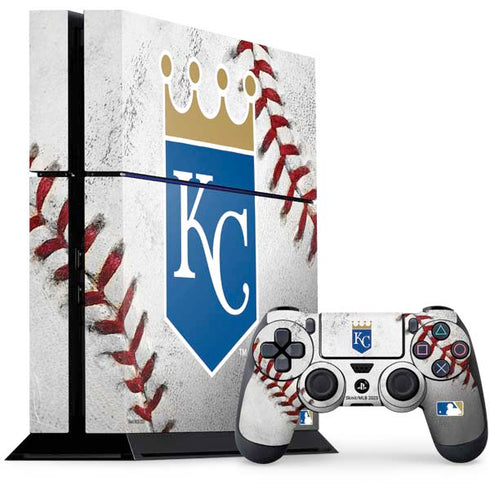 MLB Kansas City Royals Game Ball PS4 Console and Controller Bundle Skin