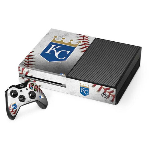 MLB Kansas City Royals Game Ball Xbox One Console and Controller Bundle Skin