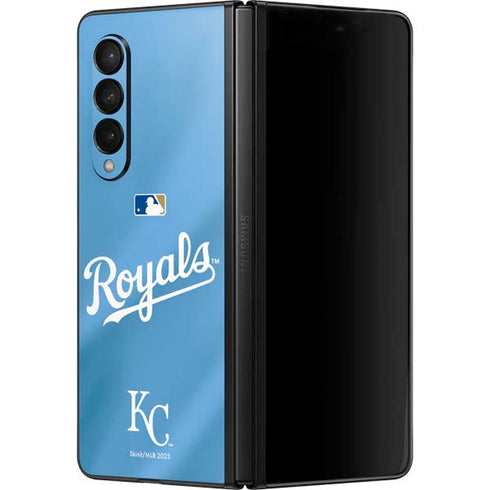 MLB Kansas City Royals Jersey Alternate Galaxy Z Fold3 5G Skin