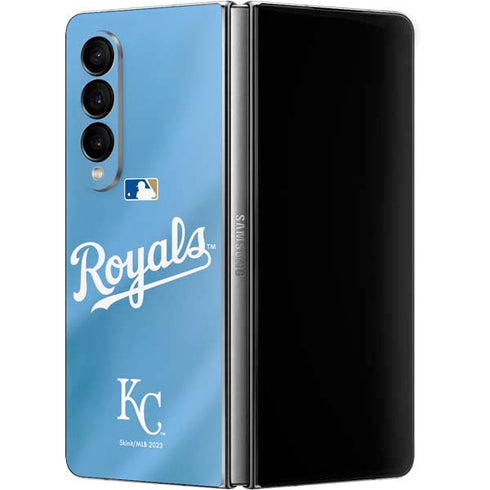MLB Kansas City Royals Jersey Alternate Galaxy Z Fold4 5G Skin
