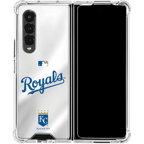 MLB Kansas City Royals Jersey Galaxy Z Fold4 5G Clear Case