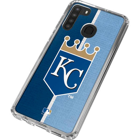 MLB Kansas City Royals Split Galaxy A21 Clear Case