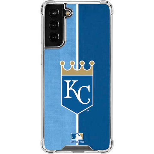 MLB Kansas City Royals Split Galaxy S21 FE Clear Case