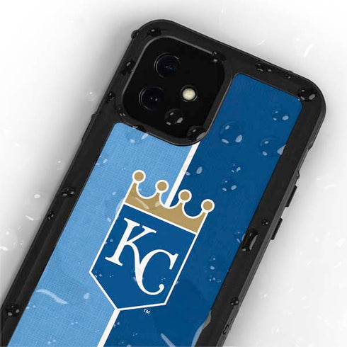 MLB Kansas City Royals Split iPhone 12 Mini Waterproof Case