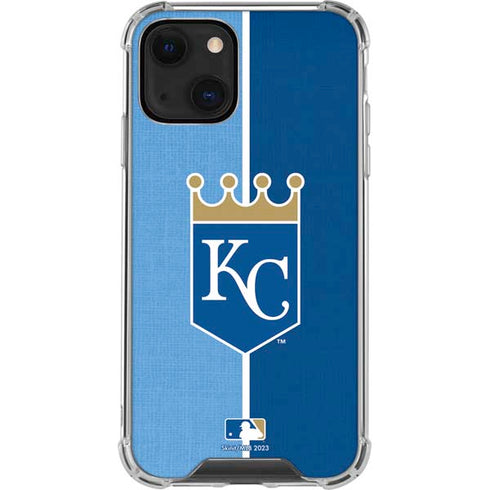 MLB Kansas City Royals Split iPhone 14 Plus Clear Case