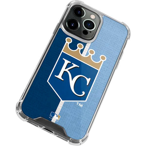 MLB Kansas City Royals Split iPhone 15 Pro Max Clear Case
