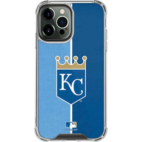 MLB Kansas City Royals Split iPhone 14 Pro Max Clear Case