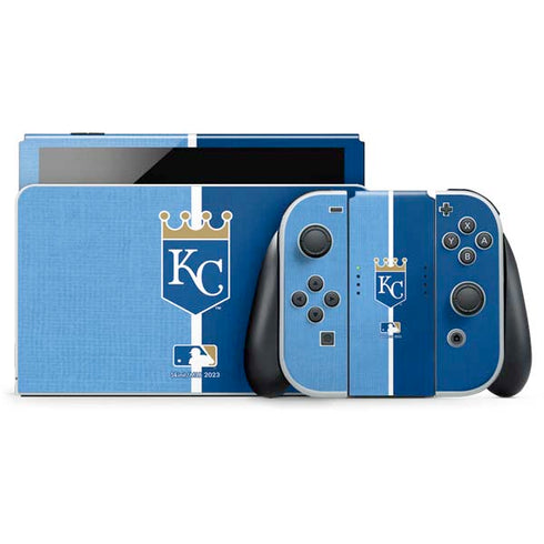 MLB Kansas City Royals Split Nintendo Switch OLED (2021) Skin