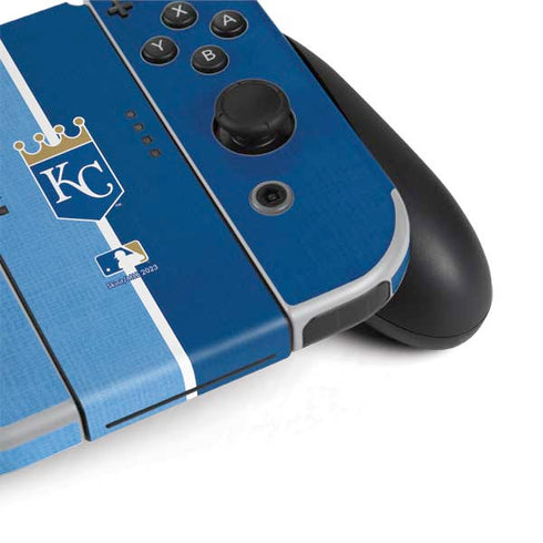 MLB Kansas City Royals Split Nintendo Switch OLED (2021) Skin