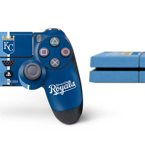 MLB Kansas City Royals Split PS4 Console and Controller Bundle Skin