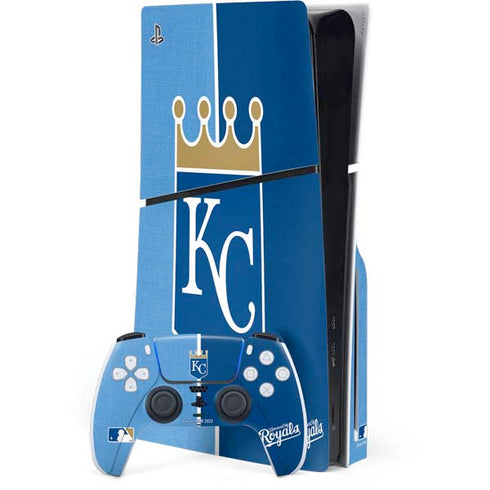 MLB Kansas City Royals Split PS5 Slim Disk Bundle Skin