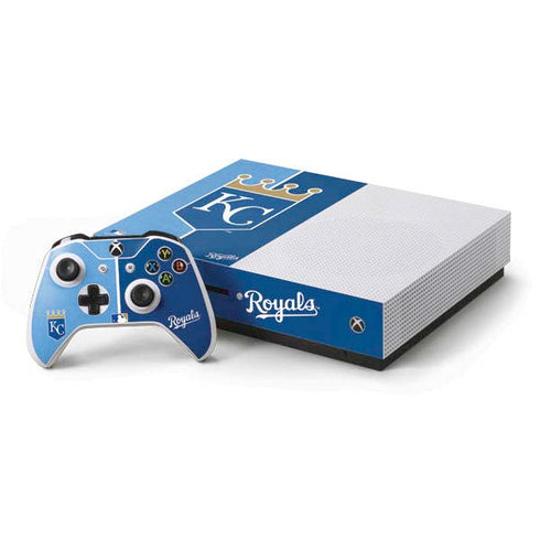 MLB Kansas City Royals Split Xbox One S Console and Controller Bundle Skin