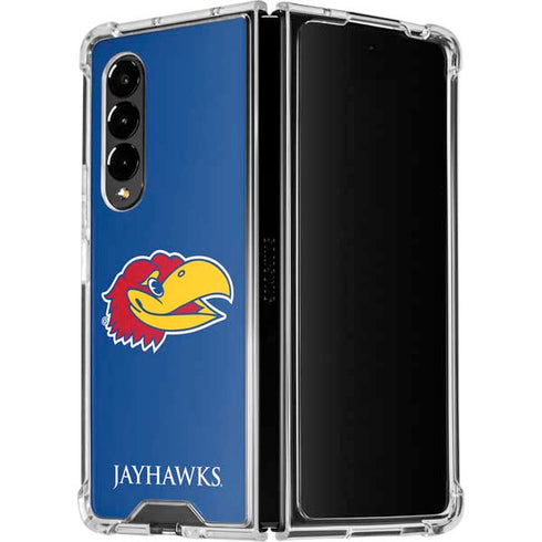 University of Kansas Jayhawks Digi Galaxy Z Fold4 5G Clear Case