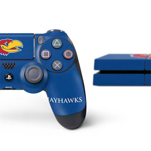 University of Kansas Jayhawks Digi PS4 Console and Controller Bundle Skin