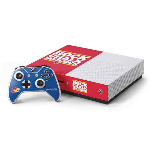 University of Kansas Jayhawks Digi Xbox One S Console and Controller Bundle Skin