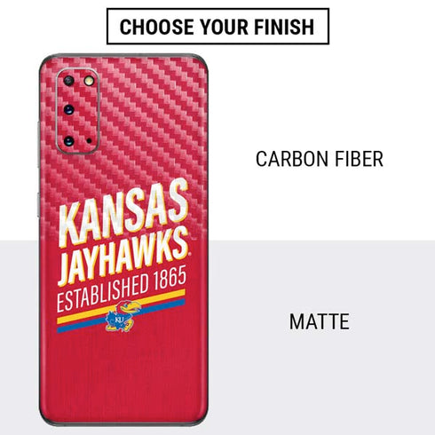 University of Kansas Jayhawks Established 1865 Galaxy S20 Skin