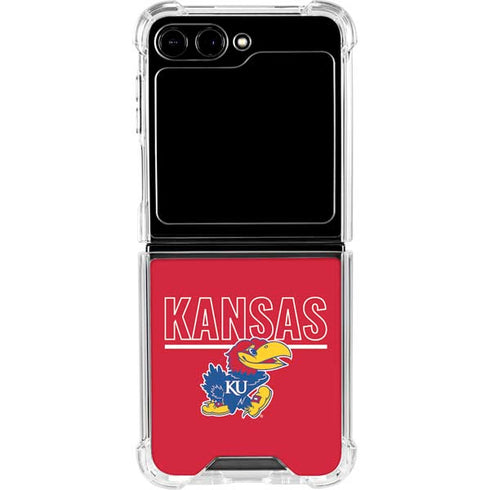 University of Kansas Jayhawks Established 1865 Galaxy Z Flip5 5G Clear Case