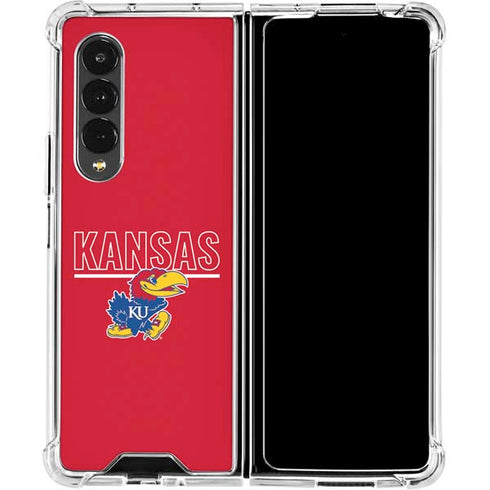 University of Kansas Jayhawks Established 1865 Galaxy Z Fold4 5G Clear Case