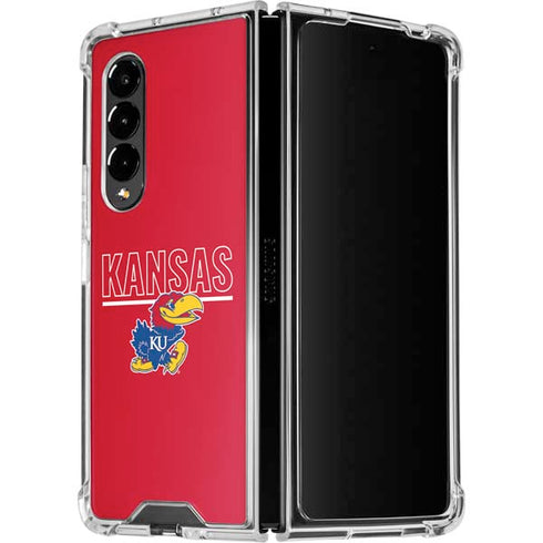 University of Kansas Jayhawks Established 1865 Galaxy Z Fold4 5G Clear Case