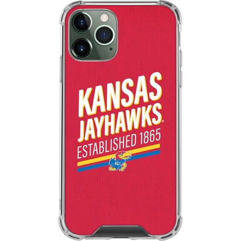 University of Kansas Jayhawks Established 1865 iPhone 11 Pro Max Clear Case
