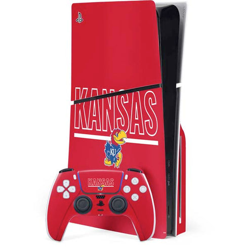 University of Kansas Jayhawks Established 1865 PS5 Slim Disk Bundle Skin