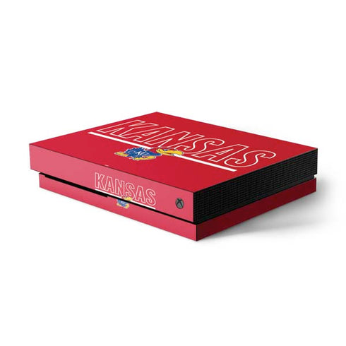 University of Kansas Jayhawks Established 1865 Xbox One X Console Skin