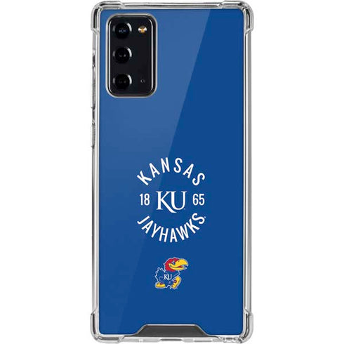 University of Kansas Jayhawks KY 1865 Galaxy Note20 5G Clear Case
