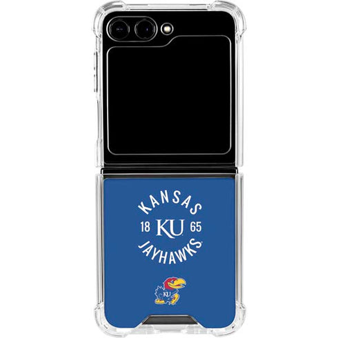 University of Kansas Jayhawks KY 1865 Galaxy Z Flip5 5G Clear Case