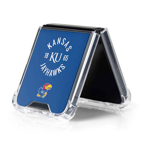 University of Kansas Jayhawks KY 1865 Galaxy Z Flip5 5G Clear Case