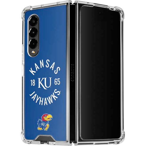 University of Kansas Jayhawks KY 1865 Galaxy Z Fold4 5G Clear Case