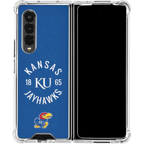 University of Kansas Jayhawks KY 1865 Galaxy Z Fold4 5G Clear Case