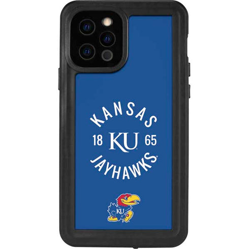 University of Kansas Jayhawks KY 1865 iPhone 12 Pro Waterproof Case