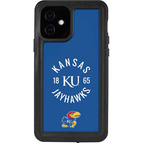 University of Kansas Jayhawks KY 1865 iPhone 12 Waterproof Case