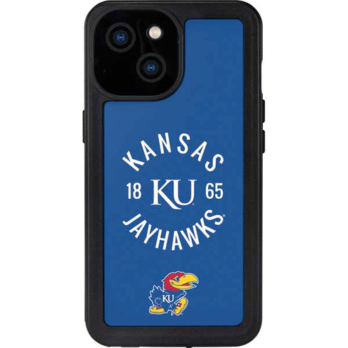 University of Kansas Jayhawks KY 1865 iPhone 15 Waterproof Case