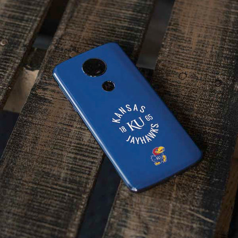 University of Kansas Jayhawks KY 1865 Moto E5 Plus Skin
