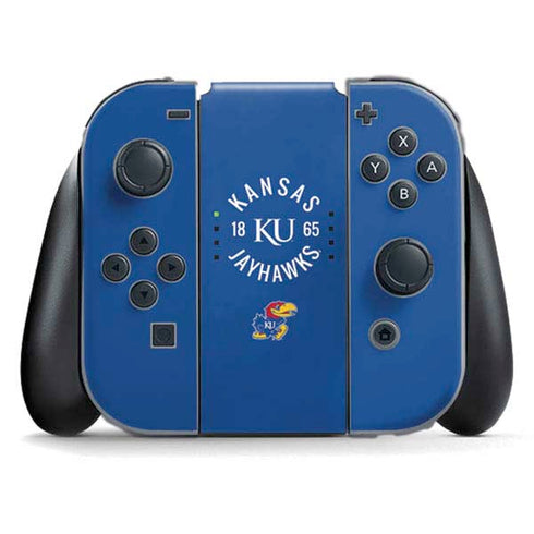 University of Kansas Jayhawks KY 1865 Nintendo Switch (2017-2021) Joy-Con Controller Skin