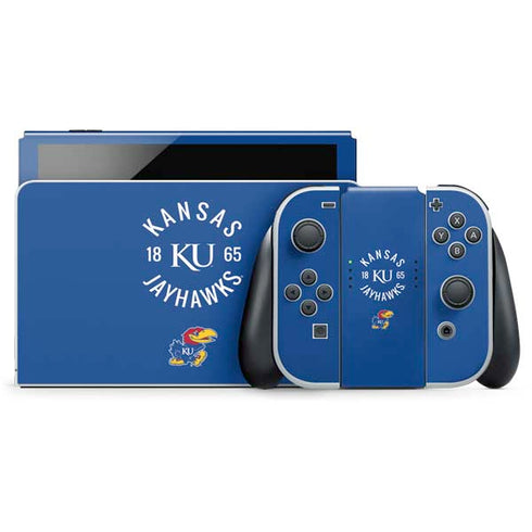 University of Kansas Jayhawks KY 1865 Nintendo Switch OLED (2021) Skin