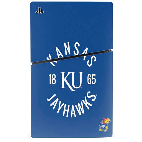 University of Kansas Jayhawks KY 1865 PS5 Slim Disk Console Skin