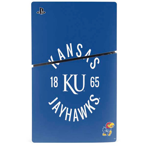 University of Kansas Jayhawks KY 1865 PS5 Slim Digital Edition Console Skin